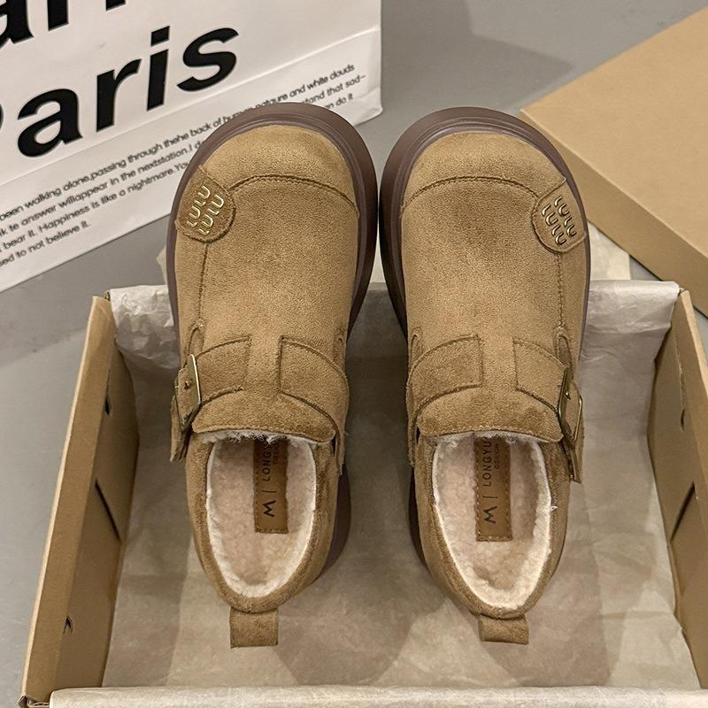 

Версия из коровьей кожи ретро одинарной обуви на толстой подошве для женской осени, подошвы из мягкой кожи, не устают. 40 хаки