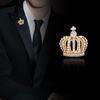 Korean Luxury Suit Brooch: Unisex Simple Lapel Pin for Business Attire with Floral Design Badge