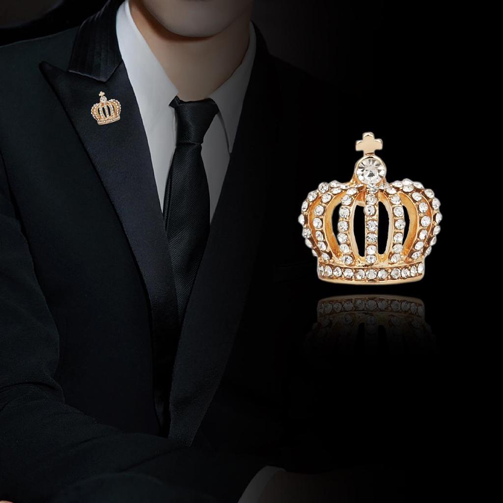 Korean Luxury Suit Brooch: Unisex Simple Lapel Pin for Business Attire with Floral Design Badge