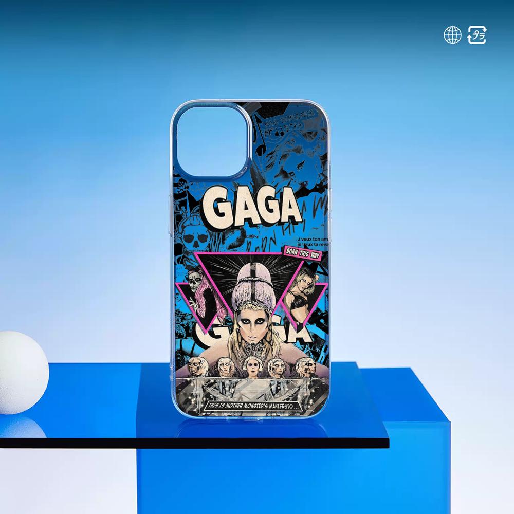 Hot singer Lady gaga mayhem poster Phone Case Laser gradient Transparent Phone Case For iPhone 17 16 15 14 13 12 Pro Max Plus