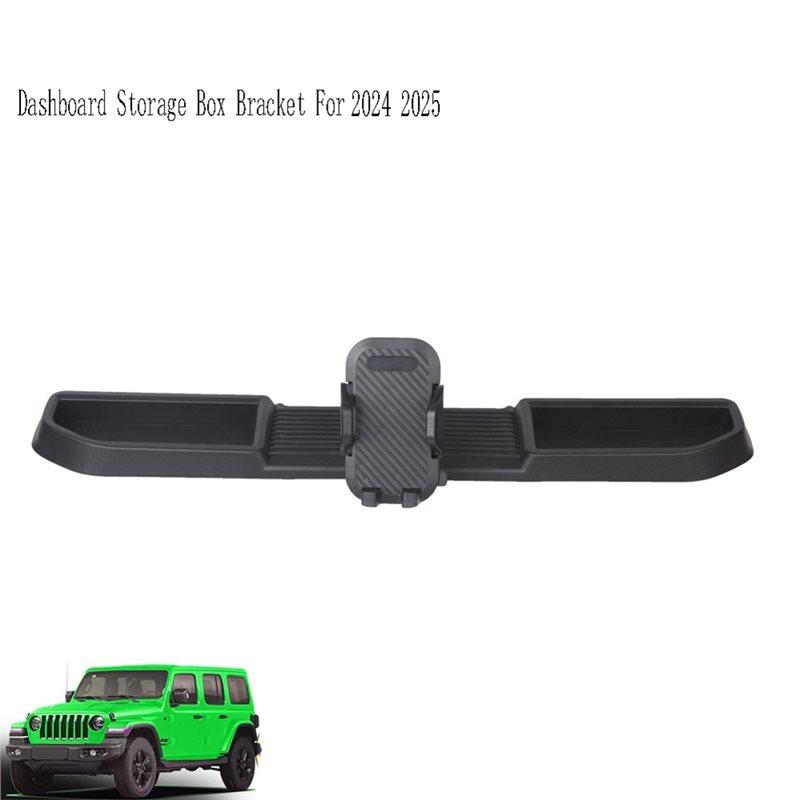 A28G-Phone Holder For Car Center Console Dashboard Storage Box Bracket For Jeep JL JLU Wrangler JT Gladiator 2024 2025