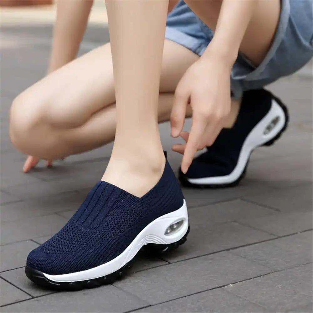 Fashion Thick Heeled Slipon Brand Women's Sneakers Women Heels Shoes Hight Sneakers Sports Top Comfort In Offers Genuine Brand