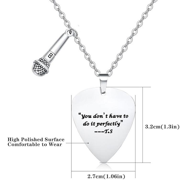 

Heart Modern Minimalist Necklace With Unique Guitar Pick Pendant Perfect For Occasion Any ML14610