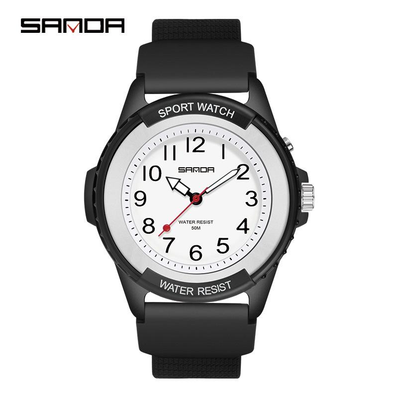 Multicolor Sanda 50M Waterproof Luminous Dial Sport Watch