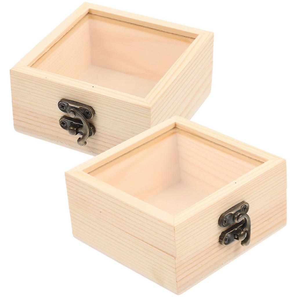 Wedding Gift Box Wood Box with Lid for Storage 8Pcs Jewelry Organizer