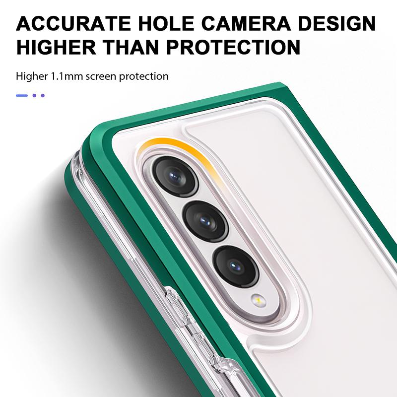 Ultra Thin Clear Phone Case For Samsung Galaxy Z Fold 4 Fold 3 Folding Screen Mobiles Fold3 Fold4 Transparent Hard Case Cover