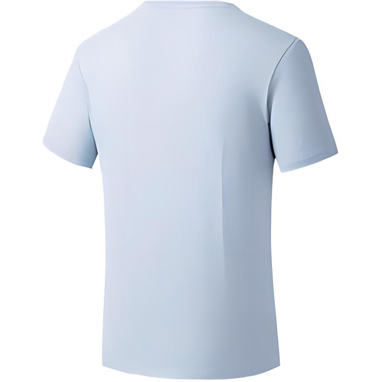 Anta Training Series Sports Casual Simple Solid Color Round Neck Pullover Short Sleeve T-Shirt Men T-Shirt Sky-Blue 152527158-2
