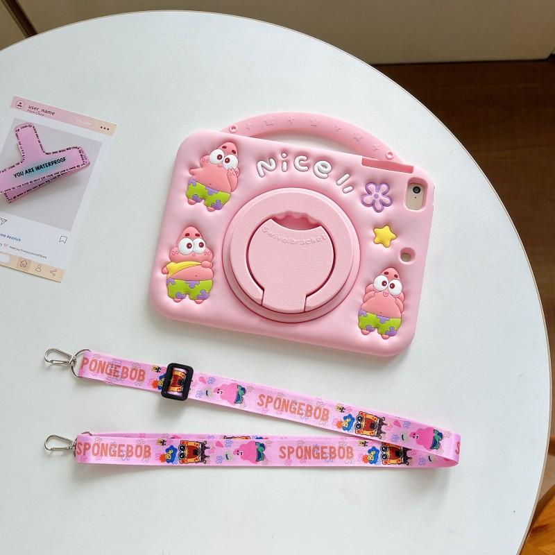 Silicone Tablet Case MatePad 11 Air 10.4 10.8 11.5s With 360 Rotating Stand Cartoon Design Shockproof Full Cover