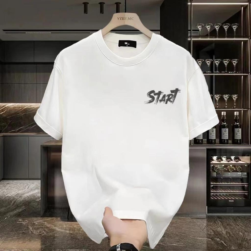 American Trendy Brand Pure Cotton Men'S Printed Short-Sleeved T-Shirt Trendy Men'S And Women'S Versatile Round Neck T-Shirt Men'S
