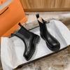 2025 New Martin Boots Women's Autumn and Winter Velvet British Medium Tube Platform Chelsea Short Boots Large Size 414243