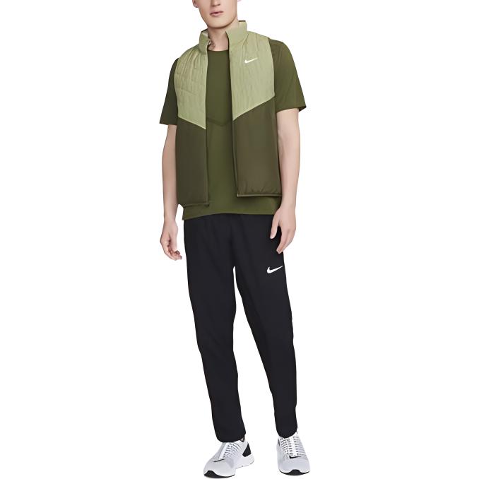 Nike Colorblock Staande Kraag Rits Slim Fit Mouwloos Vest Unisex Bovenkleding Groen DD5648-334