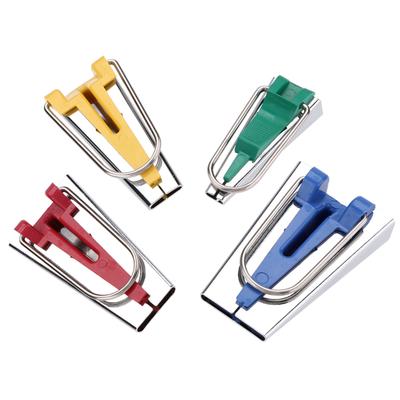 4 Μέγεθος/σετ 6/12/18/25mm Fabric Bias Tape Maker Folder Kit DIY Sewing Quilting Binding Tool