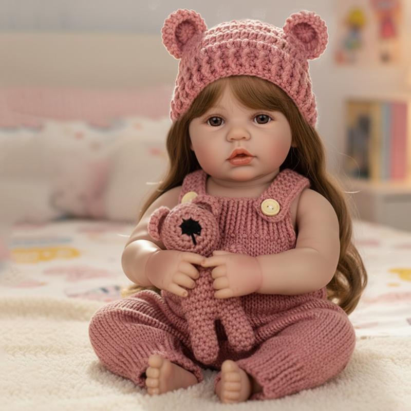 Dolls 3Pcs/Sets Clothes For 45Cm Baby Dolls Diy Doll Accessories For 45Cm Doll Sweater Jumpsuite Clothes For Reborn Baby Doll