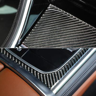 Auto Innenraum Weiche Kohlefaser Zubehör Zentraler Schalthebel Panel Rahmen Zierleiste Abdeckung Für BMW 8er Serie M850i G15 G16 -