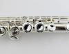 PLAYTECH Flute with Covered Keys, Nickel Silver, Silver-Plated Finish, with Case