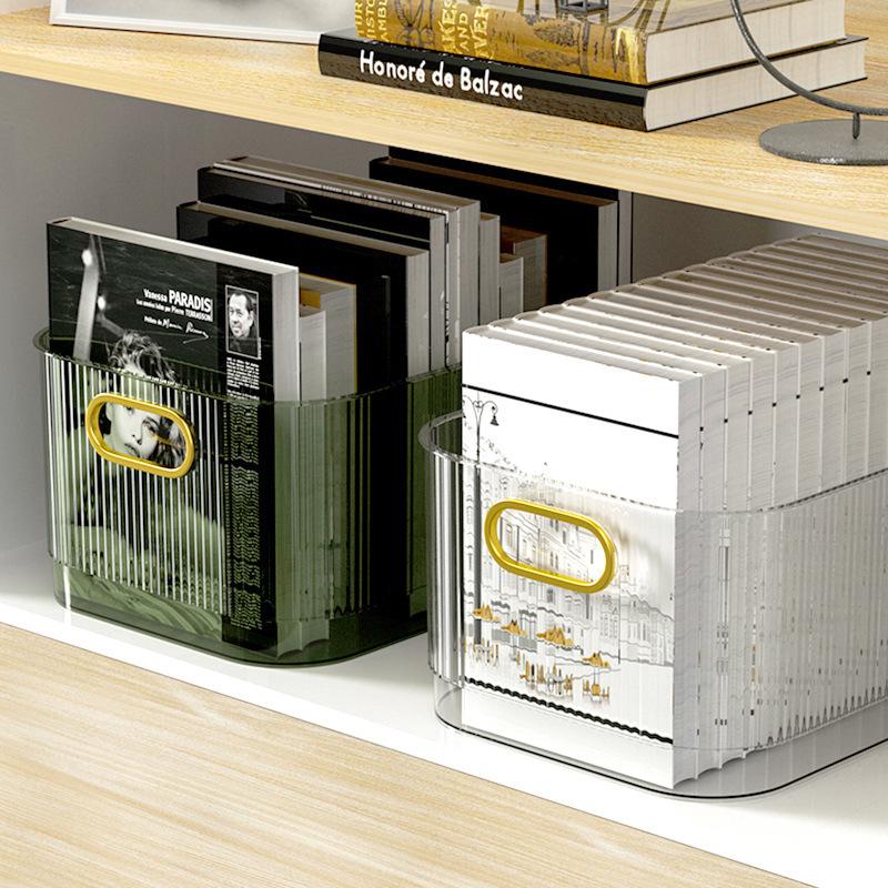 Light Luxury Desktop Storage Box PET Dresser Skin Care Product Storage Basket Transparent Sundries Snacks Cosmetics Finishing Box