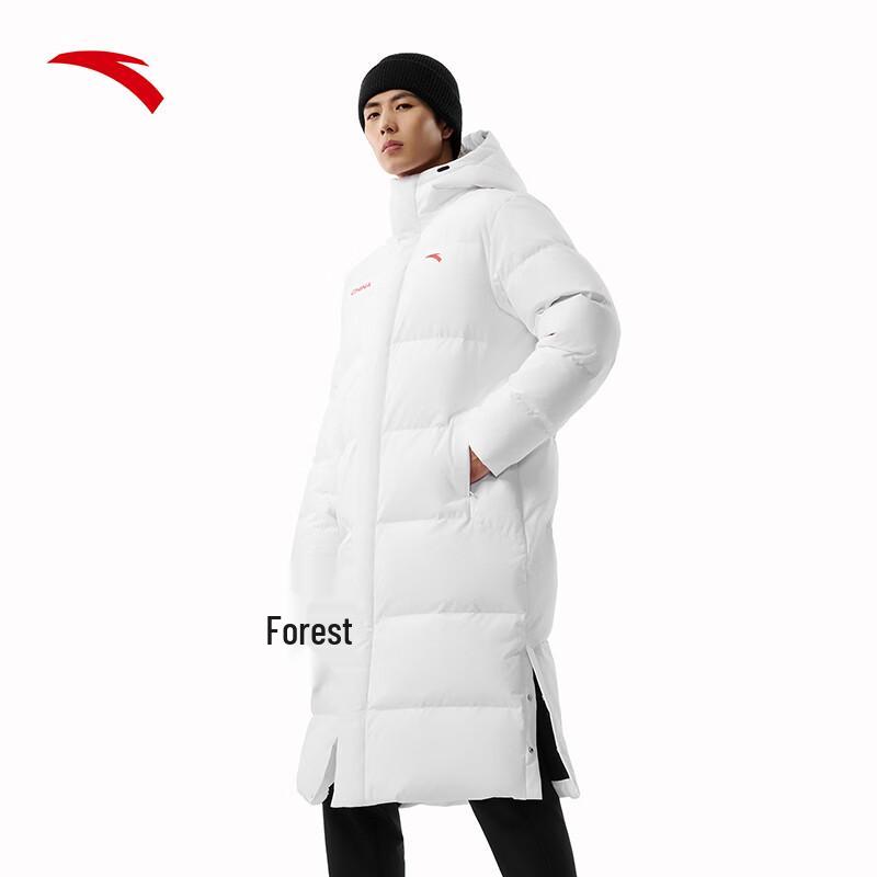 Anta Men's Four-Proof Tech Long Hooded Down Jacket