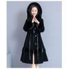 Fur Sheep Shearling Coat Women's New Winter Mother Fox Fur Hooded Thickened Coat Mid-length