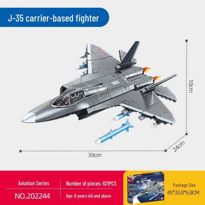 Senbao J-35 Military Fighter Model Building Blocks Toy Gift