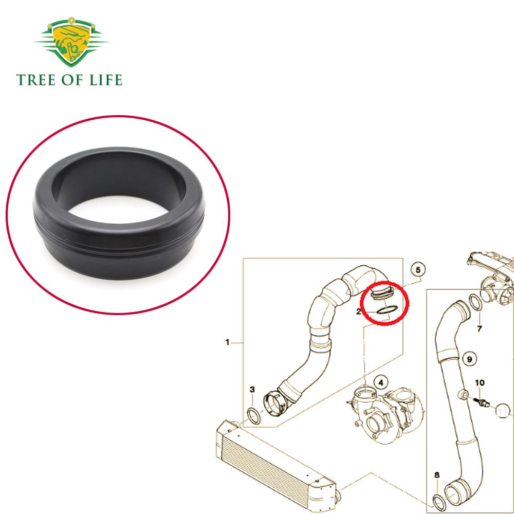 Ladeluftkühler Turboladerschlauch Dichtung für BMW M57 E46 E60 E61 E65 E66 E90 E91 E92 E93 E83 E53 E71 2.5D 3.0D 11617789049 11617801222