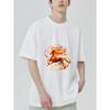 Black T Shirt With Flame Horse And 2026 Print For Casual Wear