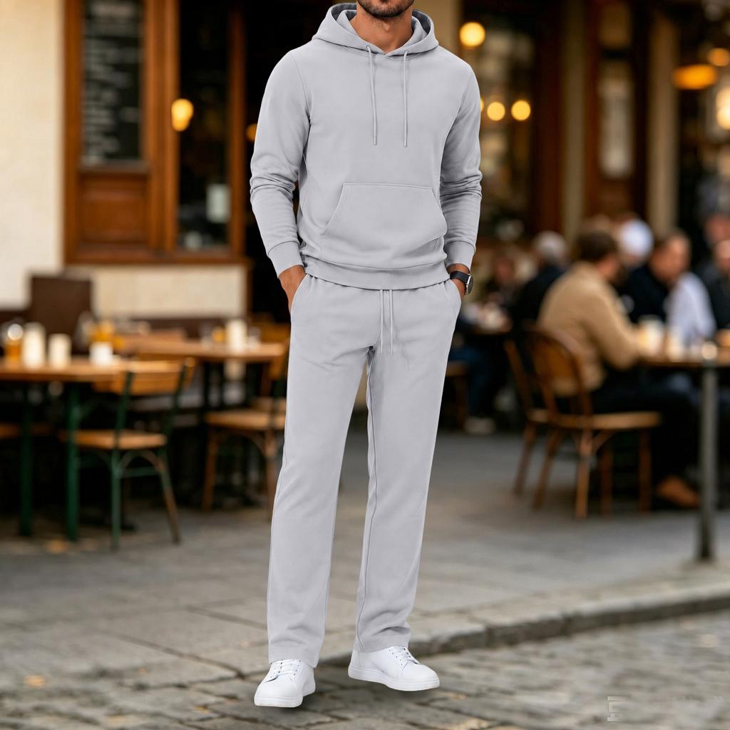 Vielseitiges Herren-Kapuzenpullover- und Jogginghosen-Set - Lässiger Sportanzug für Sport, Reisen und den täglichen Gebrauch