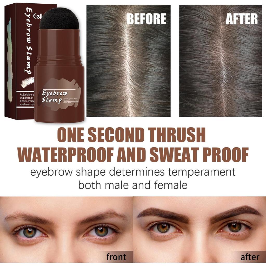 EELHOE black hairline eyebrow powder set lazy multi-purpose shadow powder eyebrow hairline filling waterproof daily makeup 1set