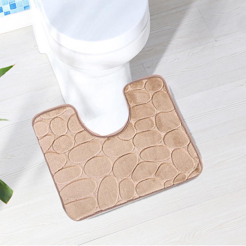 

Toilet Door Mat Carpet Mat Toilet Floor Mat U-shaped Floor Mat Water Resist Mat Toilet Bathroom Moisture-wicking Non-slip Mat 40 * 50cm