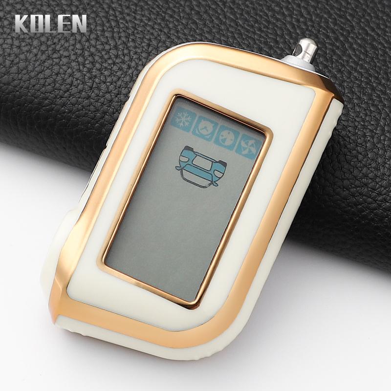 

Fashion Tpu Car Key Case Cover For Starline A93 A63 Russian Version Two Way Car Alarm Lcd Remote Controller Keychain Accessories