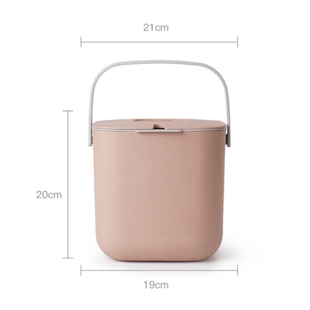 2 Tier Kitchen Food Waste Bucket with Drainer Garbage Bin Portable Tea Trash Can  Table