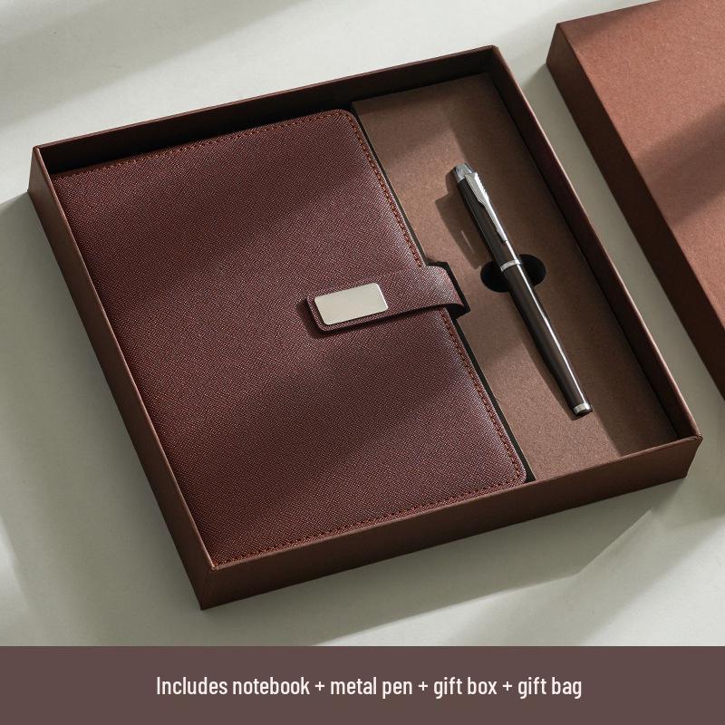 A5 Custom Logo Notebook Gift Set - High-Quality Meeting Minutes Book and Business Souvenir