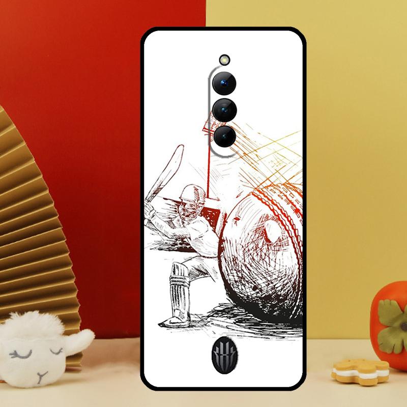 Love Cricket Heart Cricket Player Case For Nubia Red Magic 10 Pro Plus 6 7 Pro 6S 7S 5G 6R RedMagic 9S 8S 8 9 Pro Plus Cover