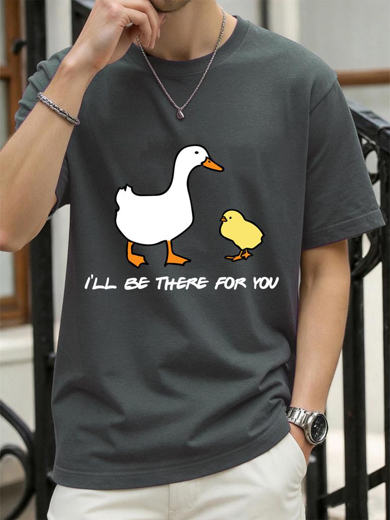 Goose Will Be There For You Printed TShirts Womens Summer Cotton Tops Loose ONeck Soft Short Sleeve T Shirts Casual Clothes