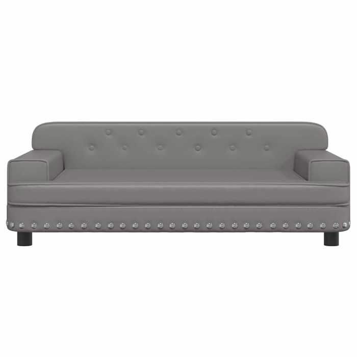 VidaXL Dog Bed, Pet Sofa with Wooden Frame, Basket for Puppies Indoor House, Grey 171879