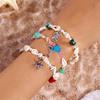 Starfish Bracelet For Women  Trend Shell Beaded Bracelet Girls Summer Beach Jewelry Travel Gift