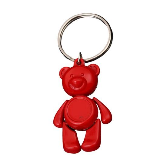 Keychain Pendant Zinc Alloy Bear Key Chain with Movable Limbs красный