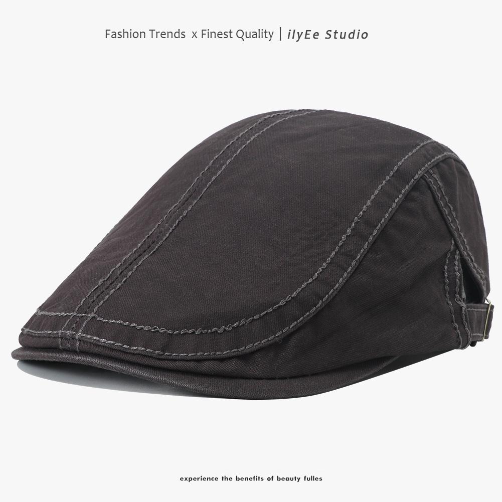 New Solid Color Cotton Beret Hat Adjustable Newsboy Cap Hip Hop British Painters Hat Berets For Men Women Y2K Flat Visor Cap