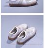 Dexun Women's Genuine Cowhide White Flat Shoes - New for Spring & Autumn 2025, Casual & Versatile.
