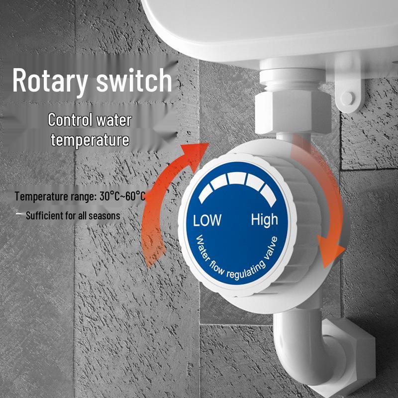 110V Instant Electric Water Heater - Fast Heating Mini Smart Temperature Control for Bathroom & Kitchen Showers