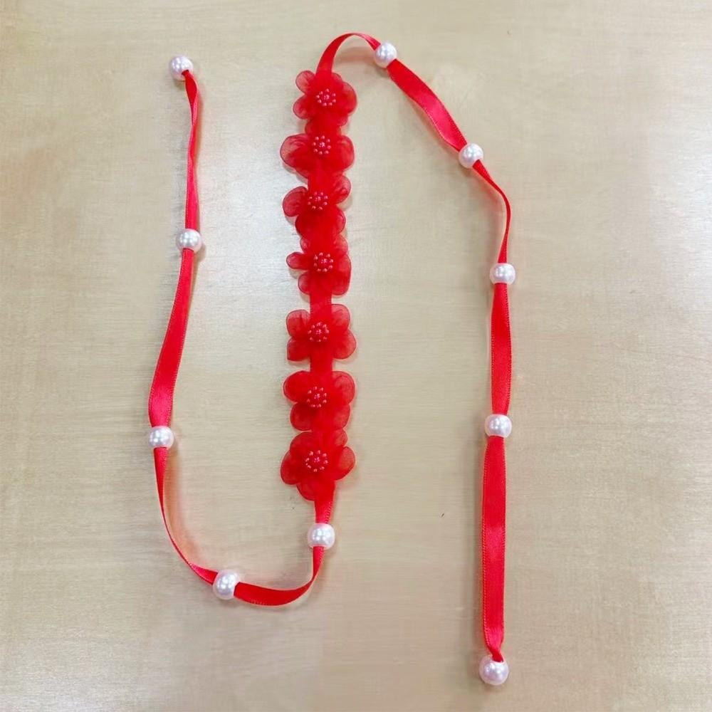 Sweet Design Fairy Braided Headband Tulle Flower Imitation Pearl Headband Floral Headband  Pageant