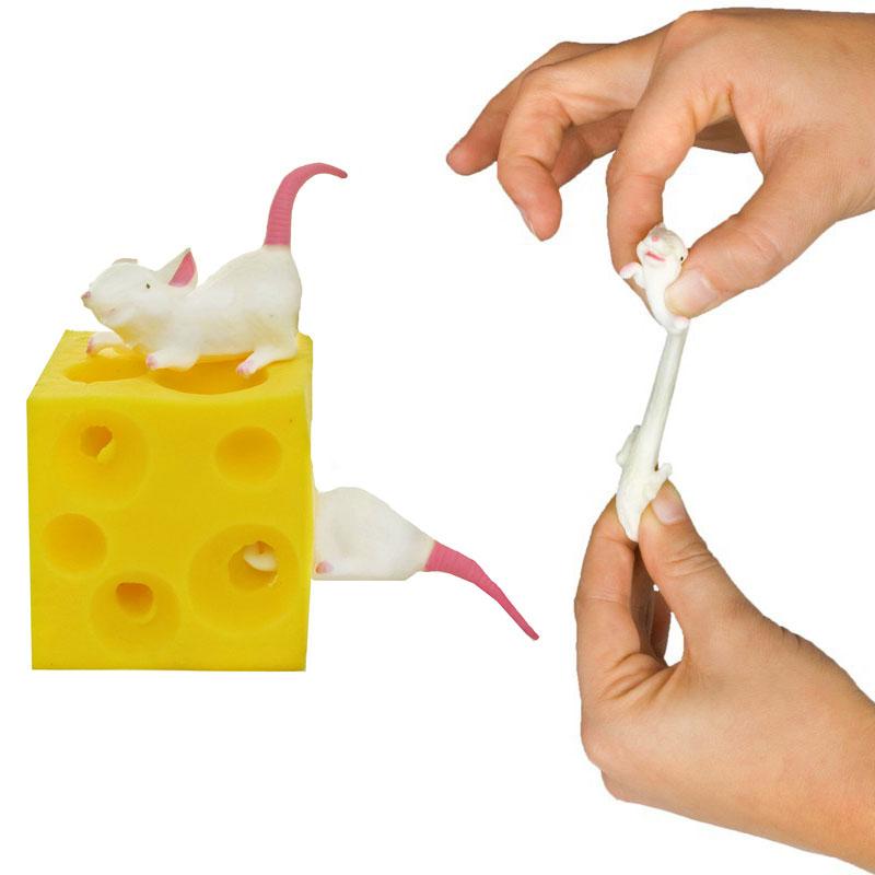 Mouse In Cheese Squeeze Fidget Toys For Kids Anti Stress ADHD Funny Gifts Regalos Para Cumpleaños Infantil Invitados