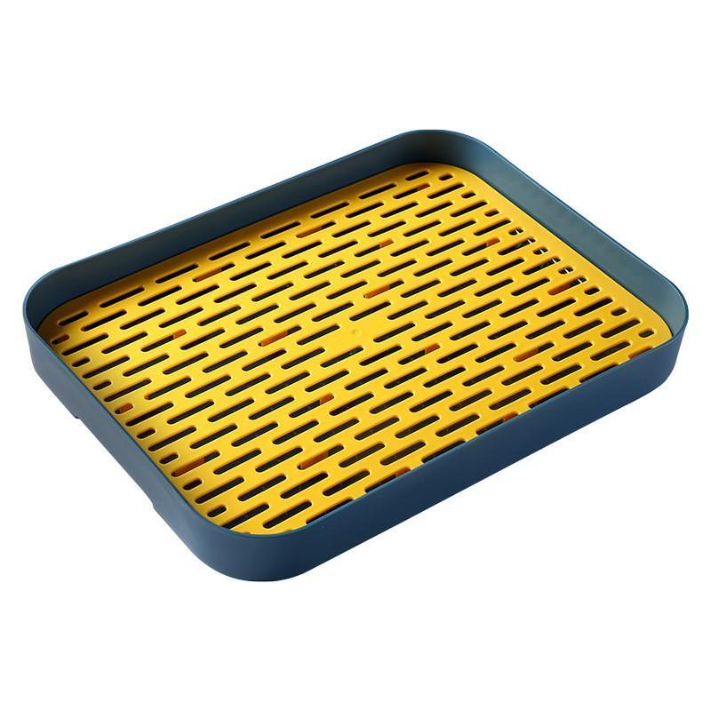 Rechteckiger Schalenständer Obst-Abtropfschale Essstäbchen-Box Küchen-Aufbewahrungsschale Wasserbecher-Abtropfschale Obstkorb Tee-Tabletts Organizer