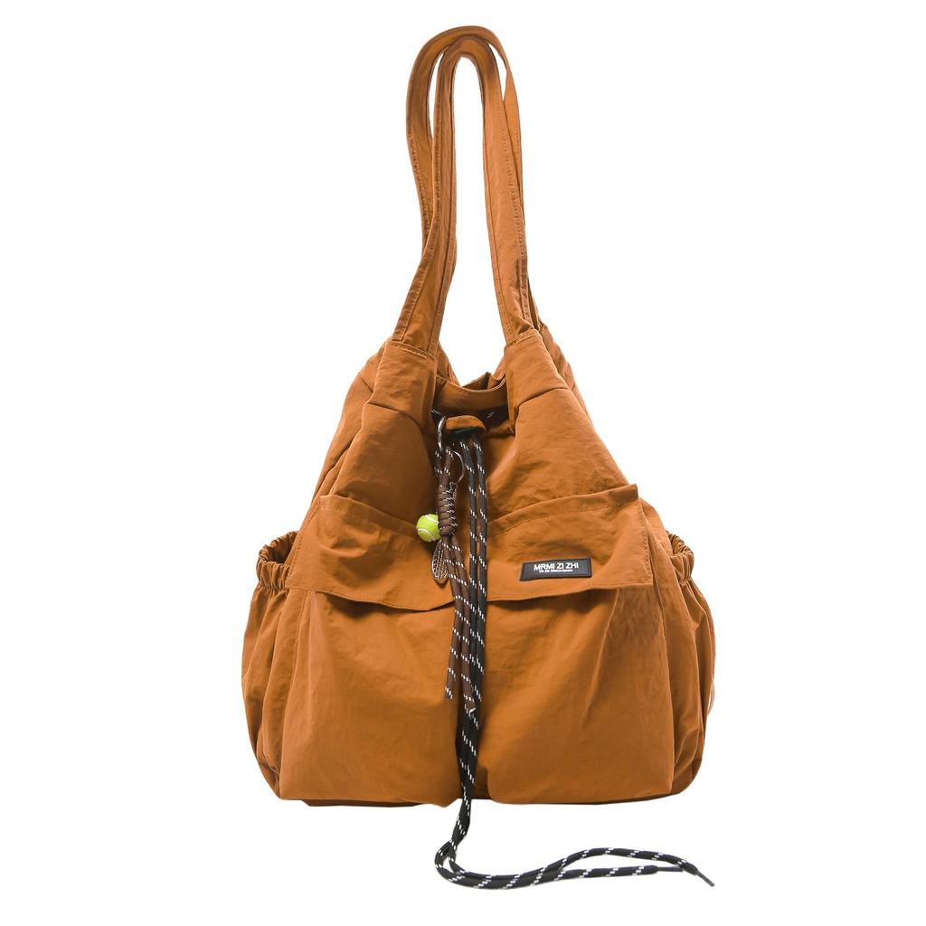 Schoolbag multi-purpose drawstring backpack female large-capacity simple college student class commute shoulder crossbody schoolbag travel backpack