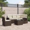 VidaXL Garden Lounge Set with Cushions 6 Pcs, Patio Sofas, Patio Furniture Set, Outdoor Furniture, Brown 3220182