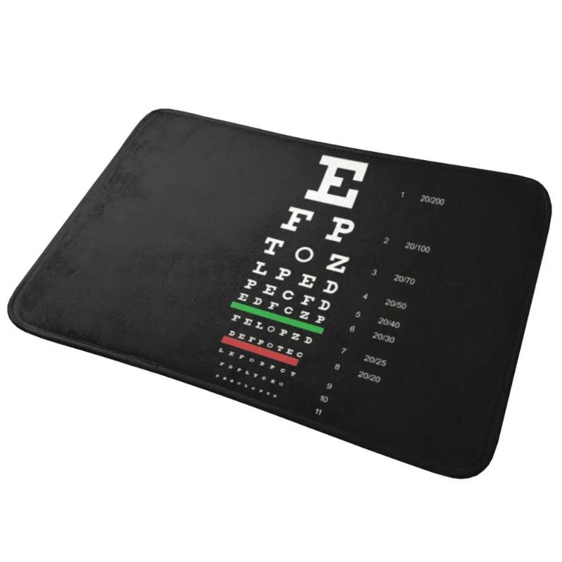 Snellen Eye Chart Front Floor Door Optometrist Optician Kitchen  Entrance Mat Outdoor   Bathroom Doormat Garage Carpet Rug