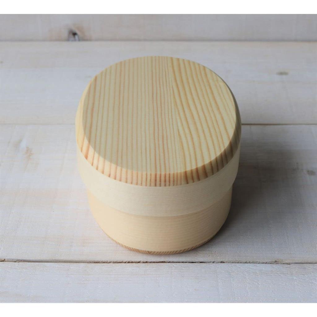 Bento X X Artisan Made In Current Model J-kitchens Small, Oval, Single-Tier Box, 17.5 11.3 6.3 Cm, Finish, Natural, Japan,