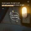 LED EU US Socket Night Light With Switch Two Colors Plug-in Light White Wam Light For Living Room Bedroom Bedside Emergency Lamp