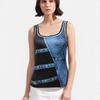 Sexy Spice Tank Top Summer Foreign Trade Contrast Sleeveless Pullover Women
