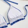 European and American Trendy Solid Color Halter Bikini Set (Three-Piece) - Sexy and Fashionable 2025