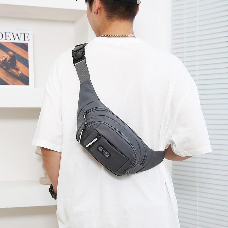 Men Nylon Fanny Waist Packs Unisex Fit Waistpack Mobile Sports Outdoor Running Anti Theft Ultra Thin Invisible Waist Bag